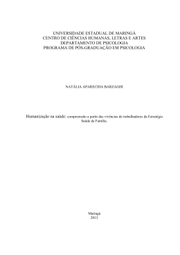 Humaniza&ccedil;&atilde;o na sa&uacute;de - PPI