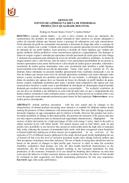 artigo 295 fontes de lip&iacute;deos na dieta de poedeiras