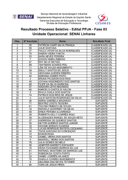 RESULTADO FASE 3 - Município de Linhares