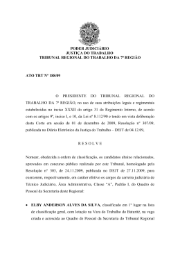 Ato 188/2009 - Tribunal Regional do Trabalho 7ª Região