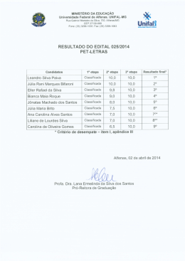 Resultado - Unifal-MG