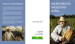 Folder - Microcr&eacute;dito Produtivo Rural (Pronaf B)
