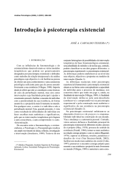 Introdu&ccedil;&atilde;o &agrave; psicoterapia existencial