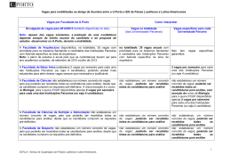 Vagas para a mobilidade