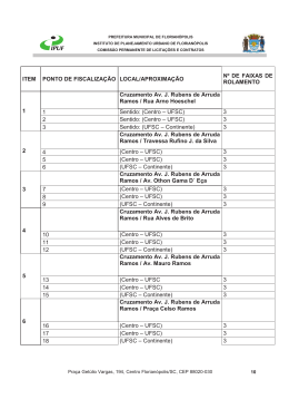 ITEM PONTO DE FISCALIZAÇÃO LOCAL/APROXIMAÇÃO NH DE