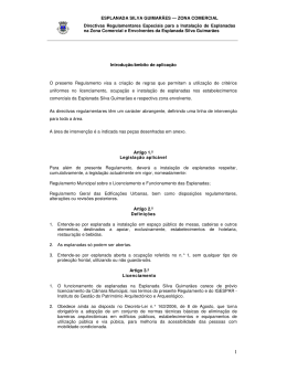 ESPLANADA SILVA GUIMARÃES — ZONA COMERCIAL Directivas