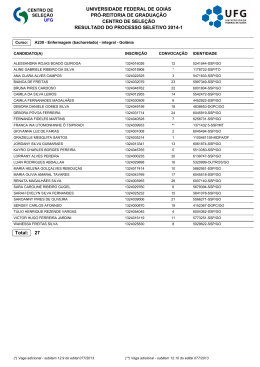 UNIVERSIDADE FEDERAL DE GOIÁS PRÓ