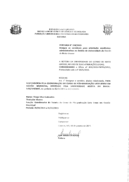 Portaria n.&ordm; 230/2015, que designa a servidor Docente da