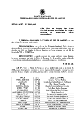 0 TRIBUNAL REGIONAL ELEITORAL DO ESTADO DA - TRE-RJ