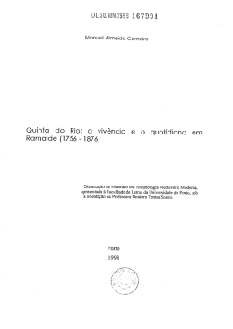 Quínfa do Rio: a vivência e o auoﬁdiono em