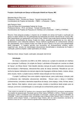 Maristela Moura Silva Lima - Frui&ccedil;&atilde;o e Usufrui&ccedil;&atilde;o em Dan&ccedil;a na