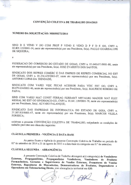 Sindvendas / Fecomércio / Sirceg / Sincopeças / Sindimaco