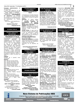 Vit&oacute;ria (ES), Quarta-feira, 17 de Setembro de 2014. Entidades