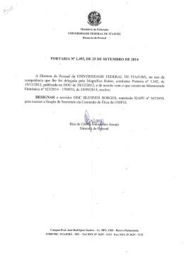 Portaria Nº 1495, de 25 de setembro de 2014