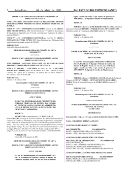 2 Sexta-Feira 04 de Maio de 2001 DJ ESTADO DO ESP&Iacute;RITO SANTO