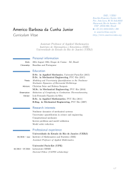 Curriculum Vitae - Americo Cunha`s Page