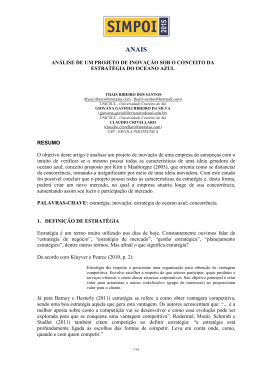 an&aacute;lise de um projeto de inova&ccedil;&atilde;o sob o conceito da