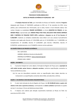 PROCESSO Nº 08786.000022/2015 EDITAL DO PREGÃO