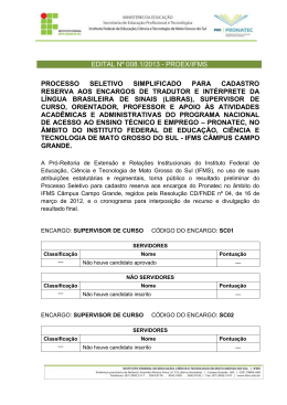 processo seletivo simplificado para cadastro reserva aos