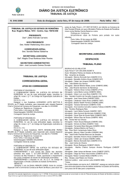 07 - Tribunal de Justi&ccedil;a de Rond&ocirc;nia