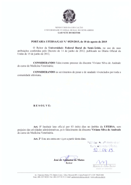 Portaria nº 0529 de 10 de agosto de 2015 – Instituir luto oficial por 03