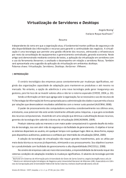 Virtualiza&ccedil;&atilde;o de Servidores e Desktops