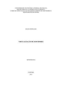VIRTUALIZA&Ccedil;&Atilde;O DE SERVIDORES