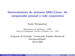 Gerenciamento de sistemas GNU/Linux: do computador pessoal à