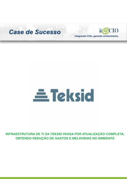 Infraestrutura de TI da Teksid passa por atualização
