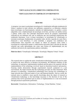 VIRTUALIZA&Ccedil;&Atilde;O EM AMBIENTES CORPORATIVOS