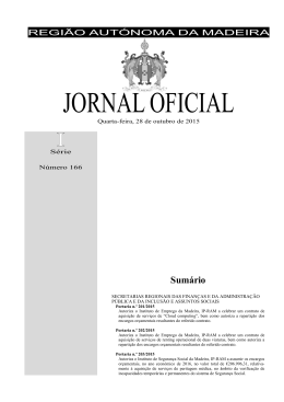 JORNAL OFICIAL - Governo Regional da Madeira