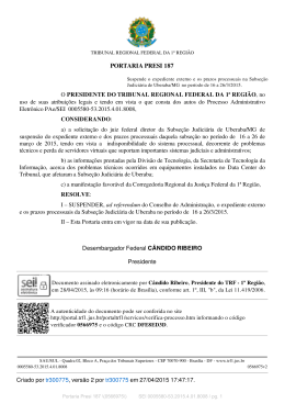 PORTARIA PRESI 187 - Tribunal Regional Federal da 1ª Região