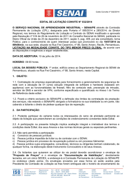EDITAL DE LICITA&Ccedil;&Atilde;O N&deg; /96