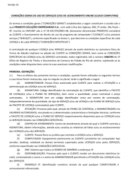 Vers&atilde;o 10 CONDI&Ccedil;&Otilde;ES GERAIS DE USO DE