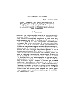 DOS CONTRATOS ATÍPICOS Paulo I. da SILVA PINTO