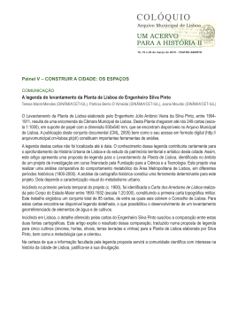 A legenda do levantamento da Planta de Lisboa do Engenheiro