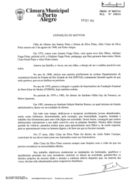 Projeto - C&acirc;mara Municipal de Porto Alegre