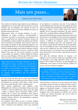 editorial em PDF - Revista de Ciência Elementar