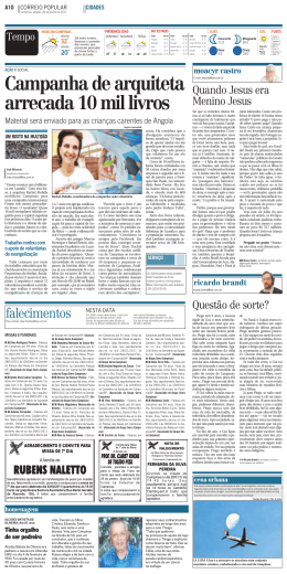 Jornal Correio Popular divulga Campanha