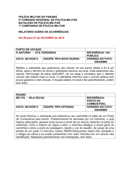 POL&Iacute;CIA MILITAR DO PARAN&Aacute; 4&ordm; COMANDO REGIONAL DE