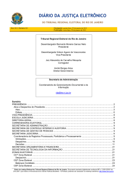 Edital de Convoca&ccedil;&atilde;o N&ordm; 21, 22 e 23 - TRE-RJ