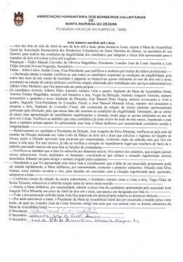 Acta da Mesa da Assembleia Geral de aprova&ccedil;&atilde;o da lista A