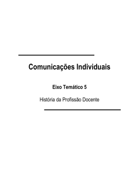 Hist&oacute;ria da Profiss&atilde;o Docente