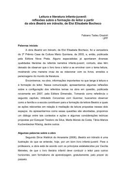 Leitura e literatura infanto-juvenil: reflex&otilde;es sobre a