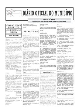 Edi&ccedil;&atilde;o 2896 - Prefeitura Municipal de Uberl&acirc;ndia