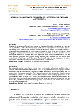 XXII CONFAEB Arte/Educa&ccedil;&atilde;o: Corpos em Tr&acirc;nsito 29 de outubro &agrave;