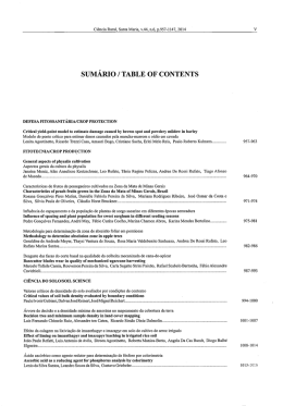 SUMÁRIO / TABLE OF CONTENTS