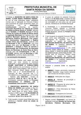 Edital Concurso PM Santa Rosa da Serra