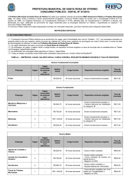 clique aqui e veja o edital - Prefeitura Municipal de Santa Rosa de