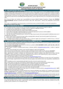 ESTADO DO PIAUÍ PREFEITURA MUNICIPAL DE SANTA ROSA
